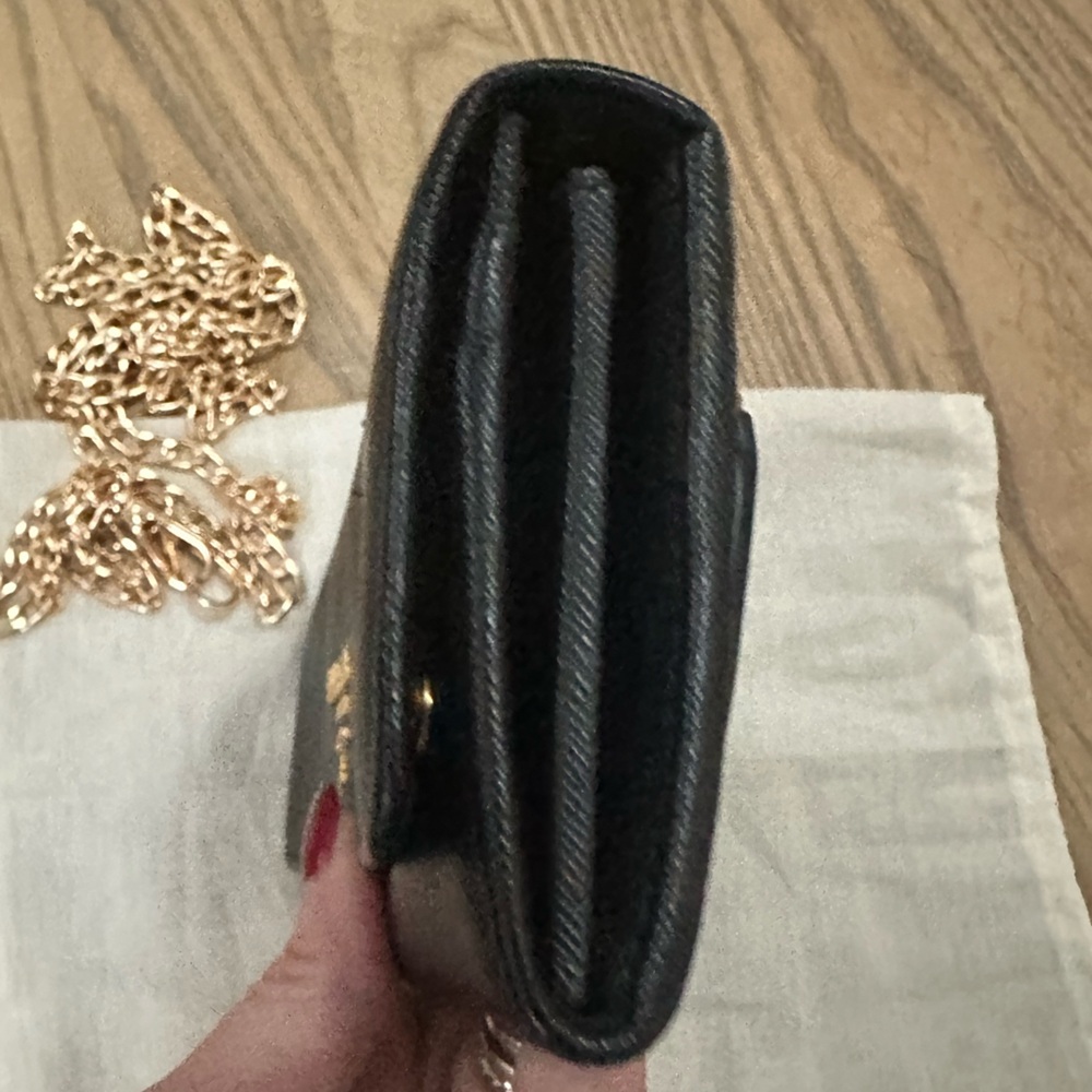 Prada Black Saffiano Leather Wallet with  Card Holder - Picture 10 of 12